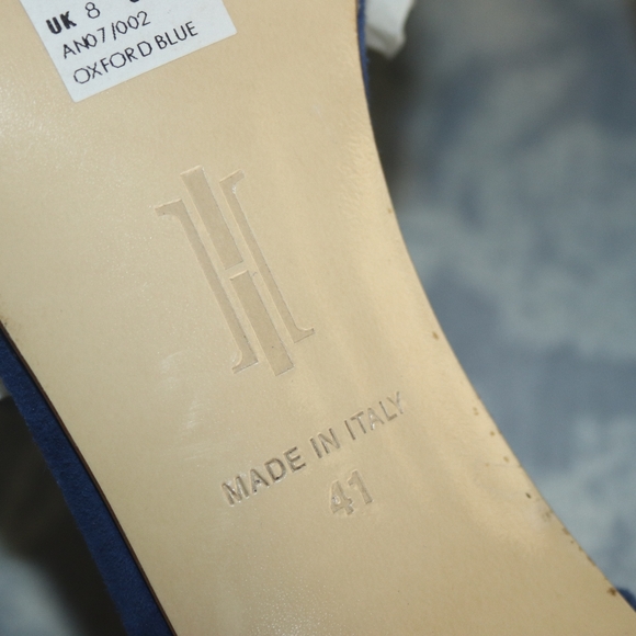Hobbs Lexi Suede Sandals Blue US 10 - Picture 7 of 10